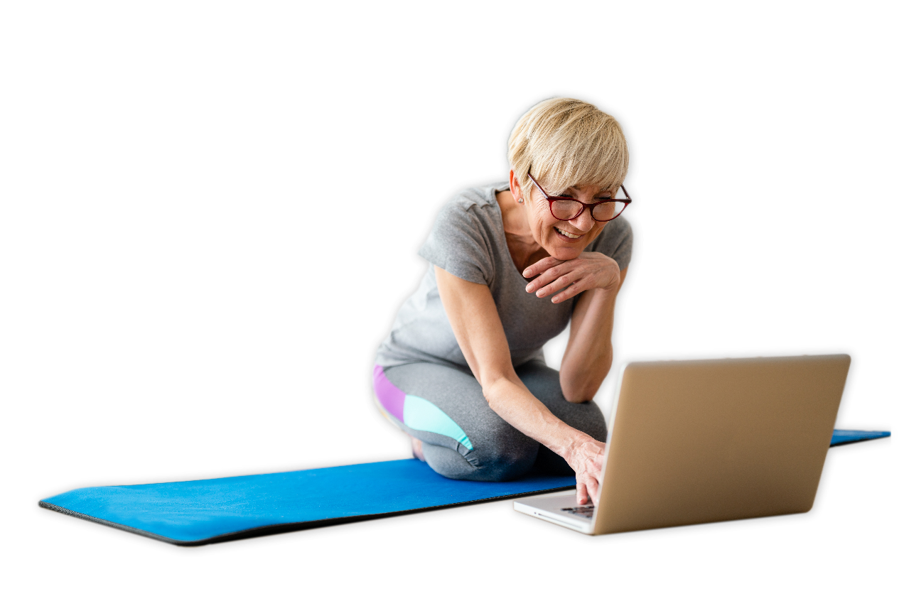 Laptop con Yoga SilverSneakers
